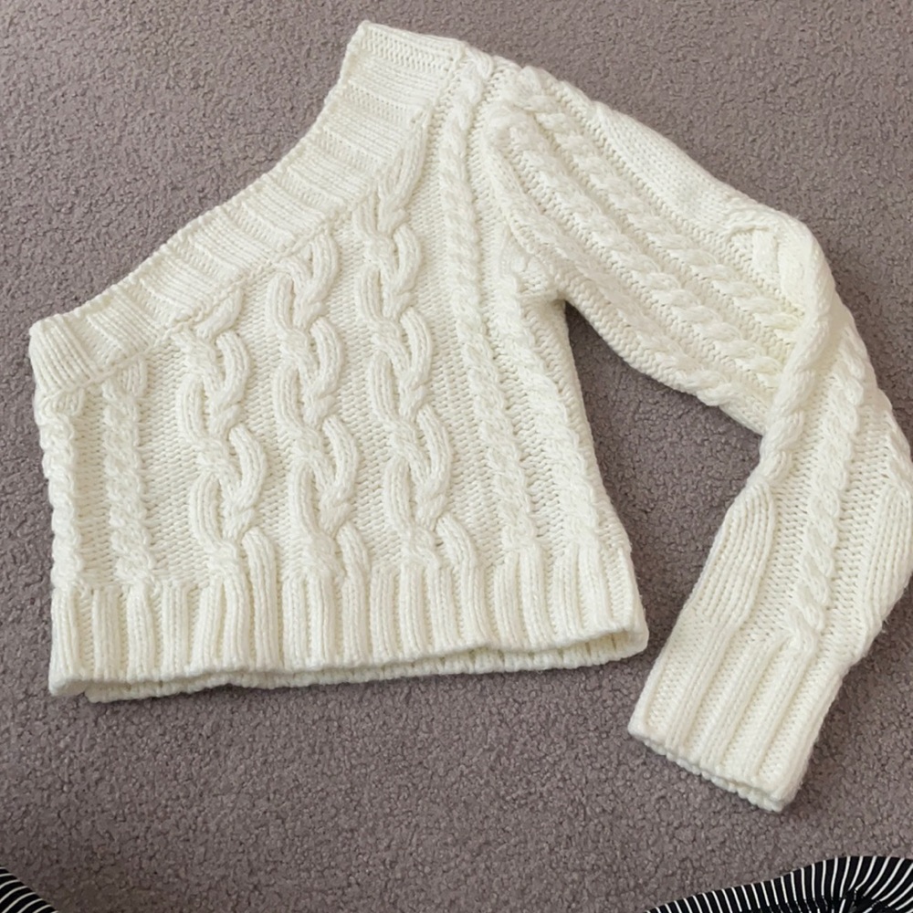 For Love and Lemons one shoulder sweater!